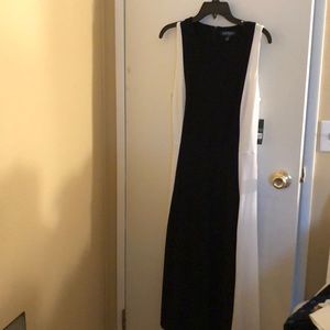 NWT Ralph Lauren sheath Dress SZ 12 black & white